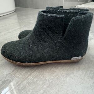 Glerups Boot Slippers Junior Forest Green Size 33